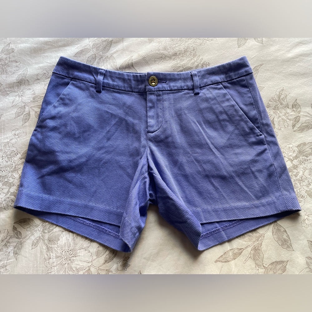 Lilly Pulitzer Callahan 5” Periwinkle Textured Shorts 4‎ Zanzibar Blue Preppy